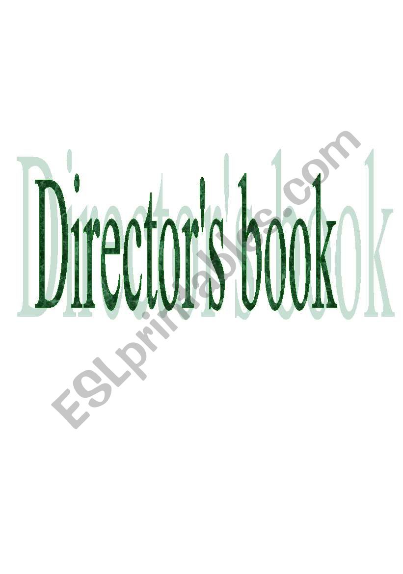 Directors book worksheet