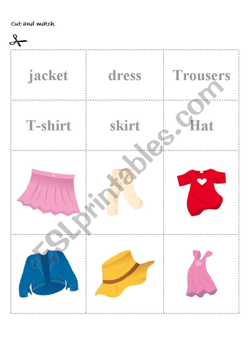 Clothes worksheet