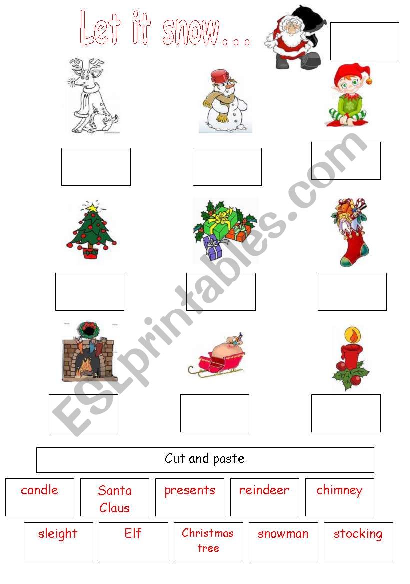 Let it snow worksheet