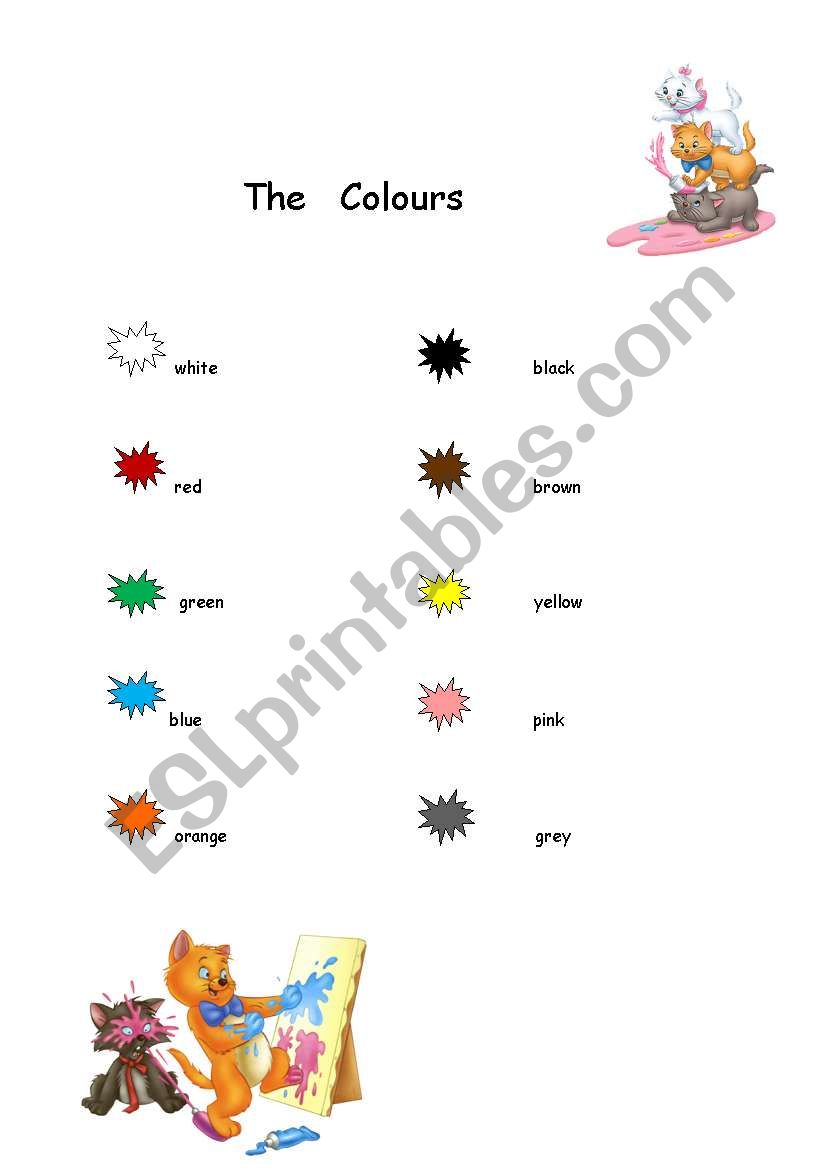 Colours  worksheet