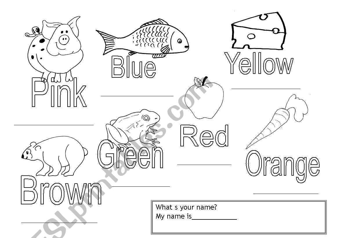 Colours worksheet