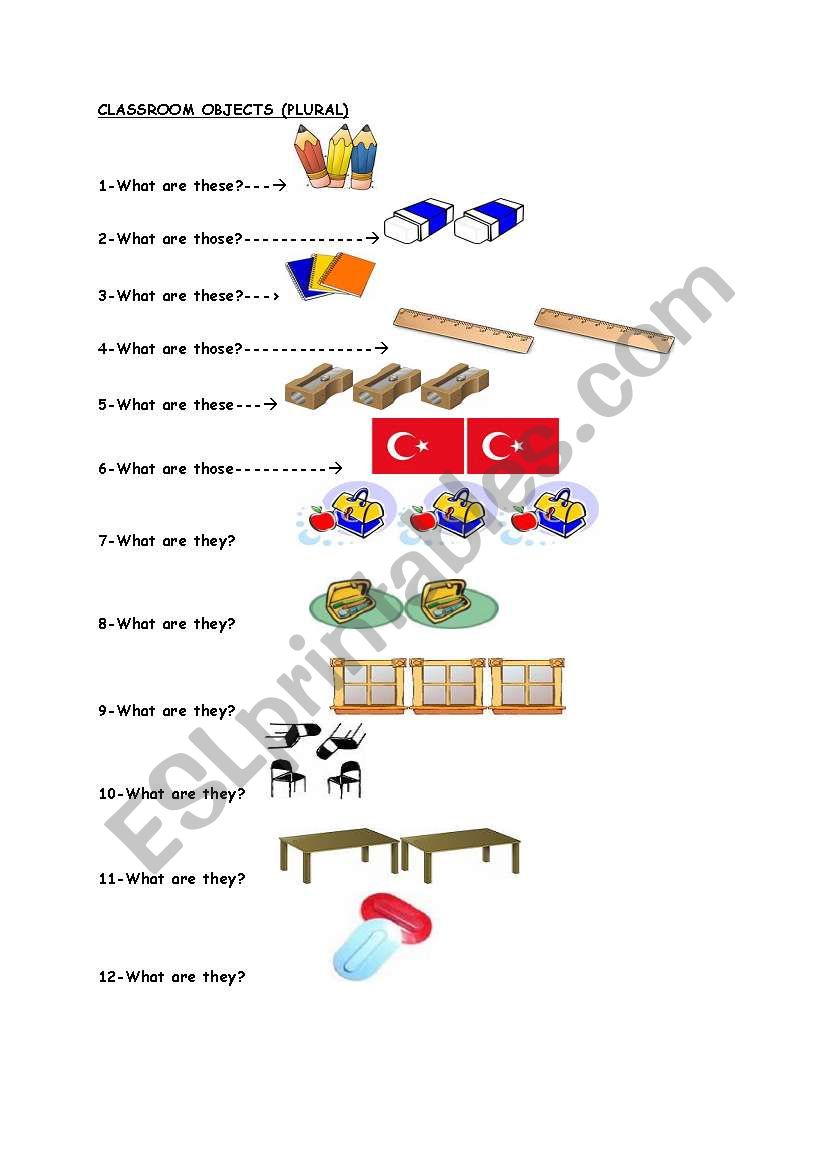 classroom objects(these/those)