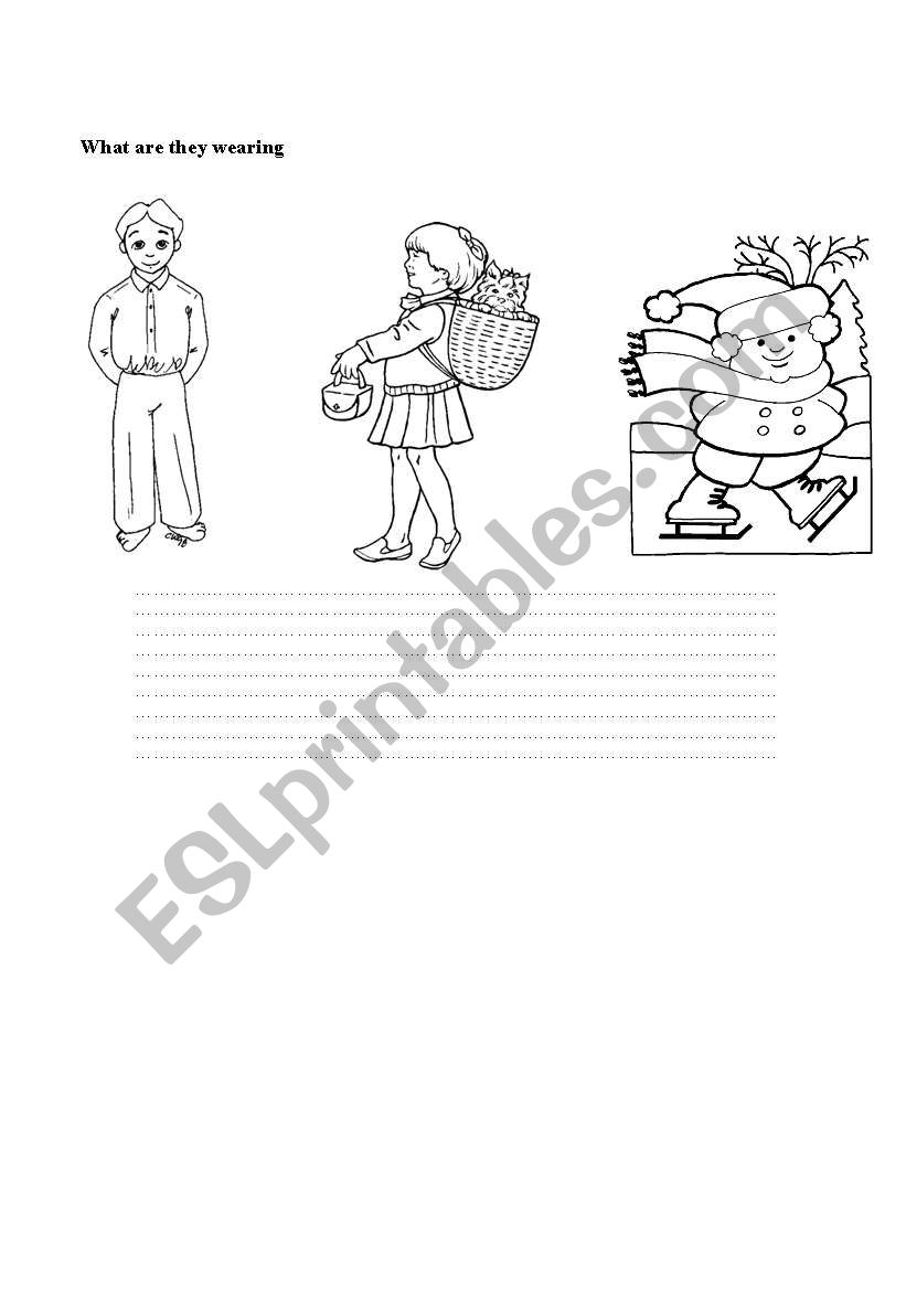 clothes worksheet