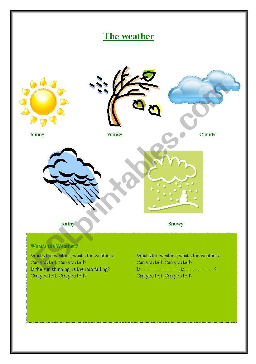 Weather worksheet