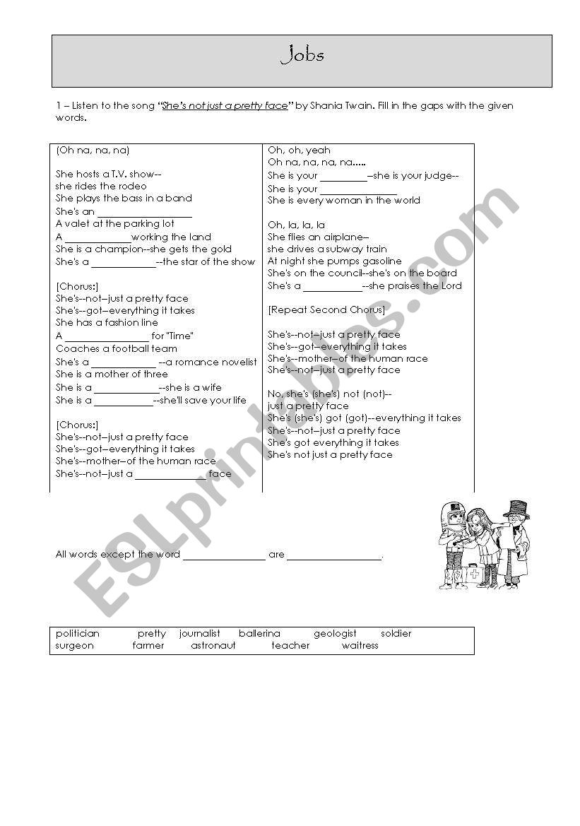 Jobs worksheet