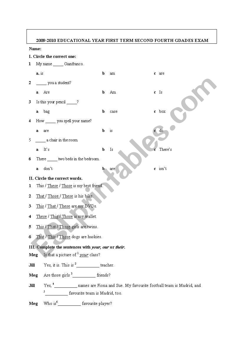 revision of verb to be this that there is there are