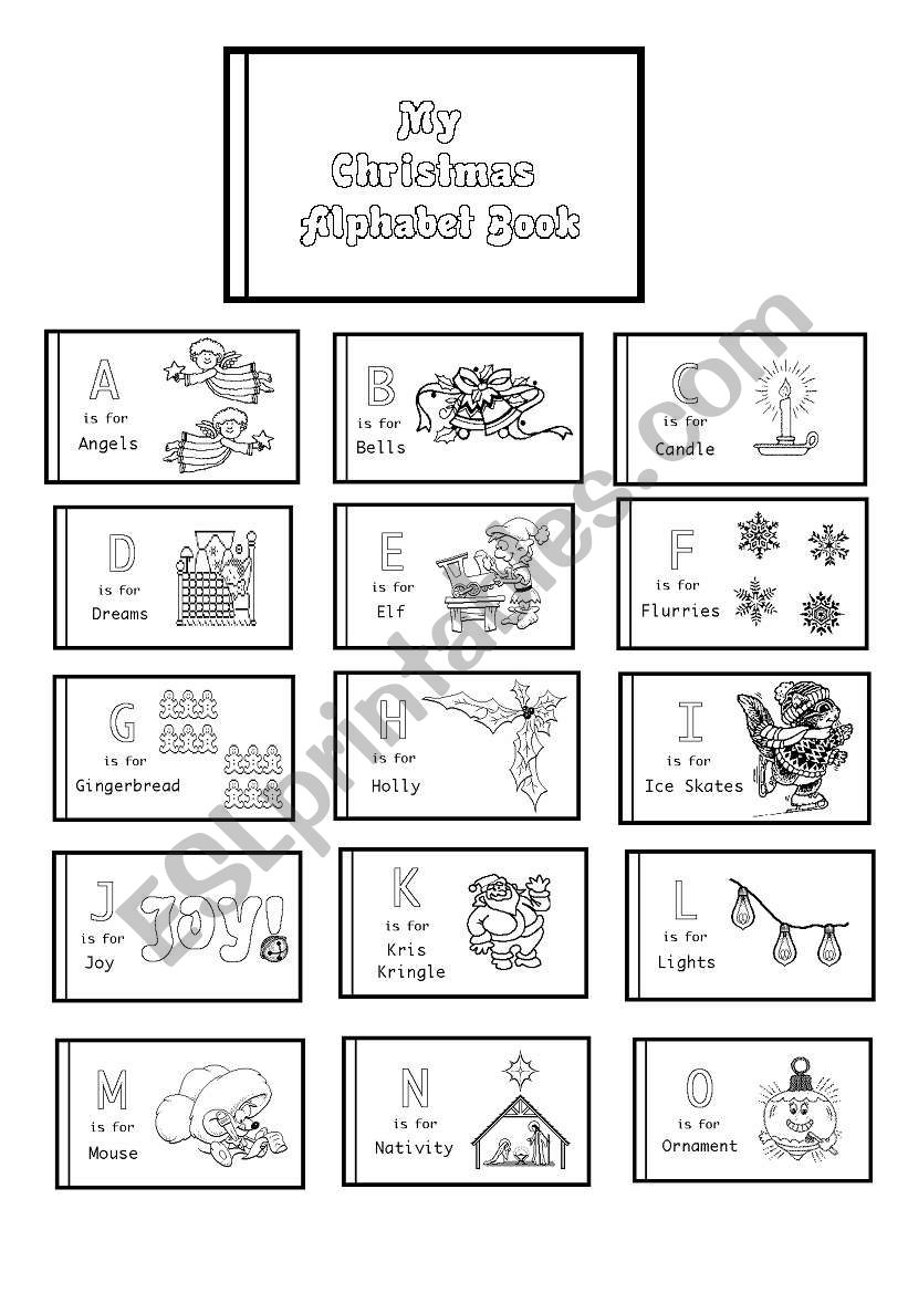 the alphabet of christmas 1 worksheet