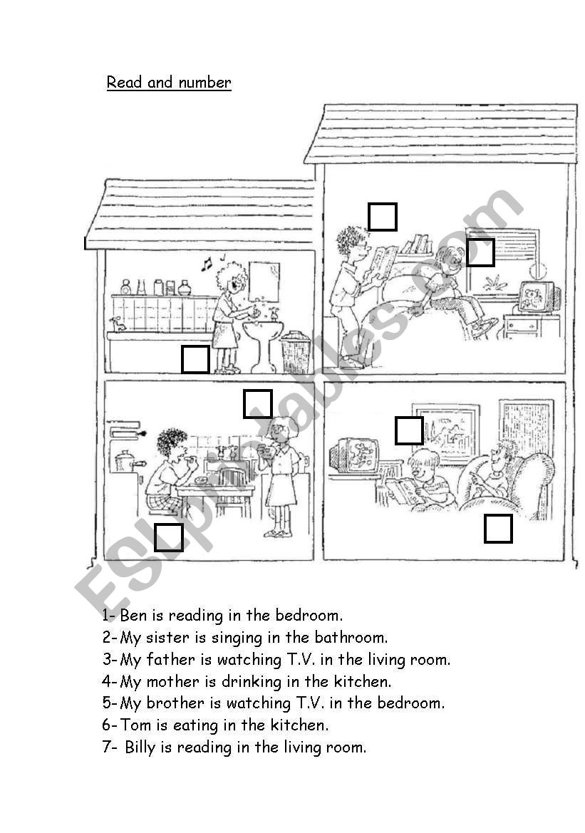 Read and number worksheet