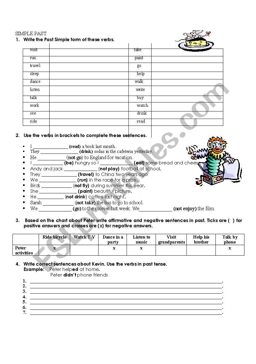 past simple exercises worksheet