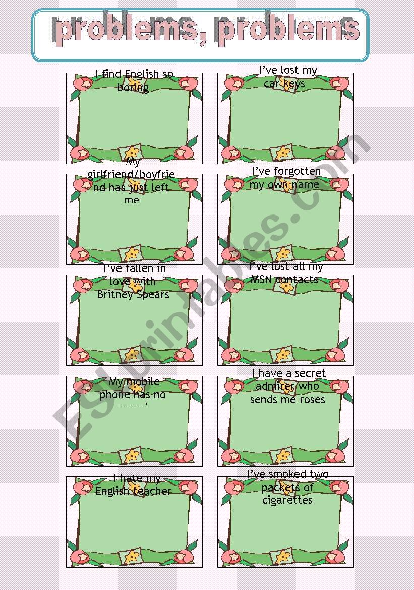 advice, reacting to peopleÂ´s problems