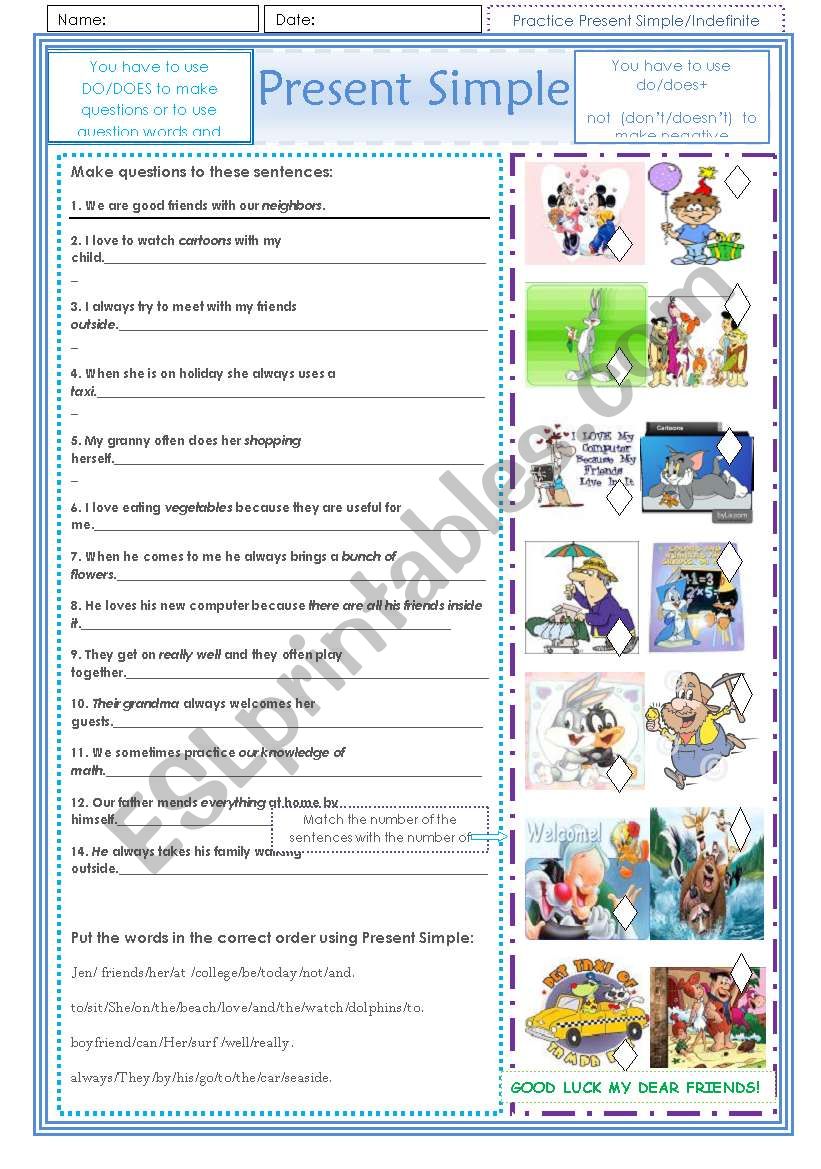 Present Simple worksheet