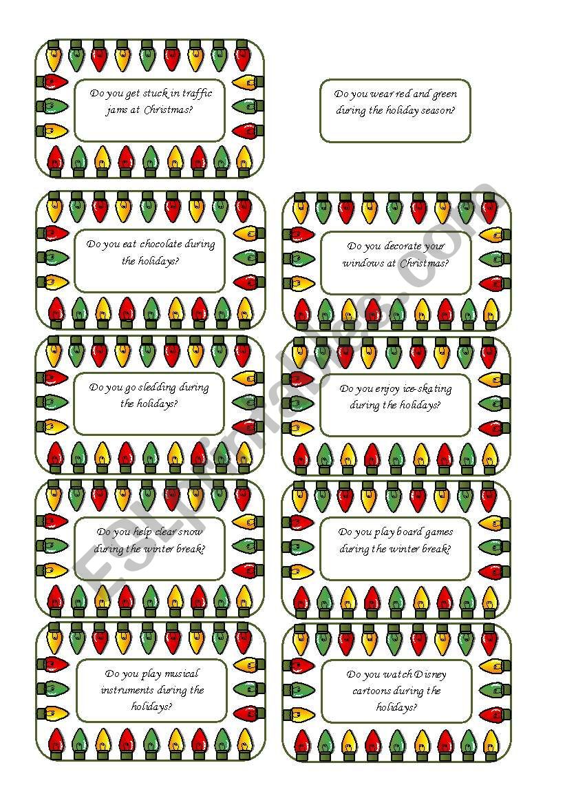 Christmas Conversation Cards 2 of  5