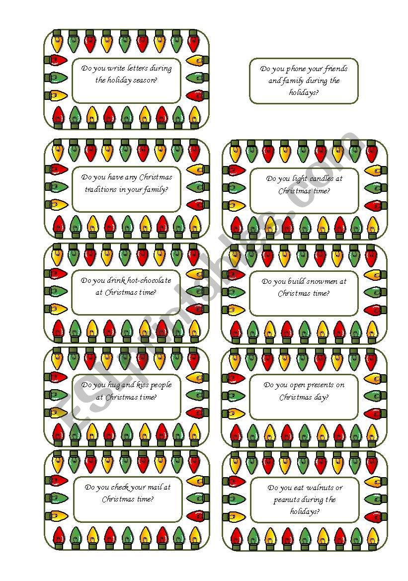 Christmas Conversation Cards 3 of  5