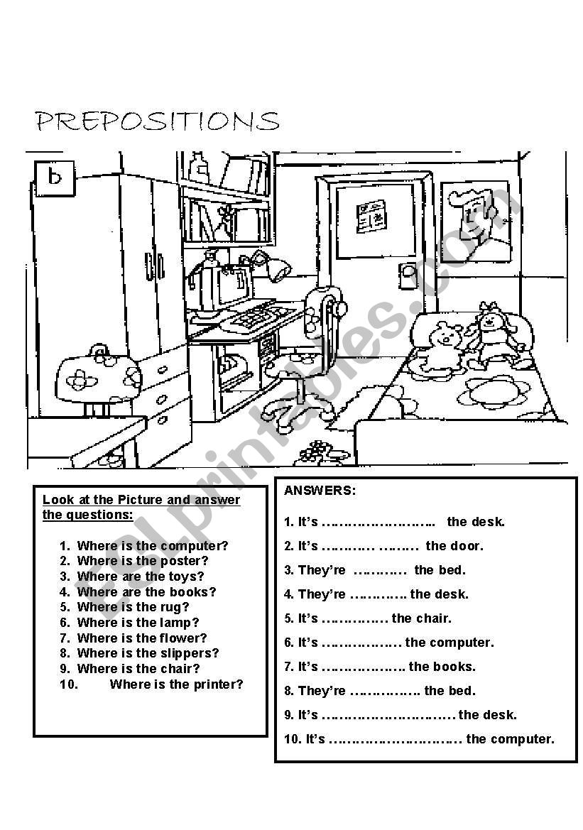 PREPOSITIONS worksheet