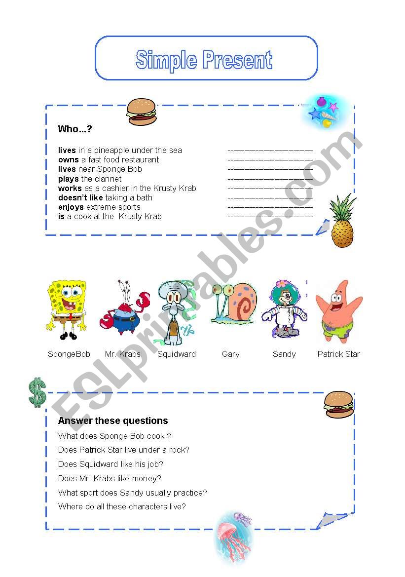 Simple present worksheet