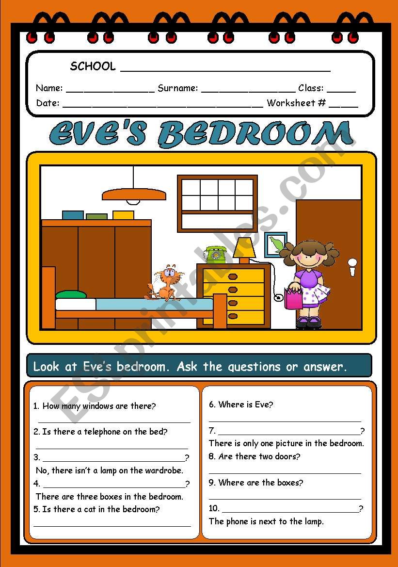 EVEÂ´S BEDROOM  worksheet