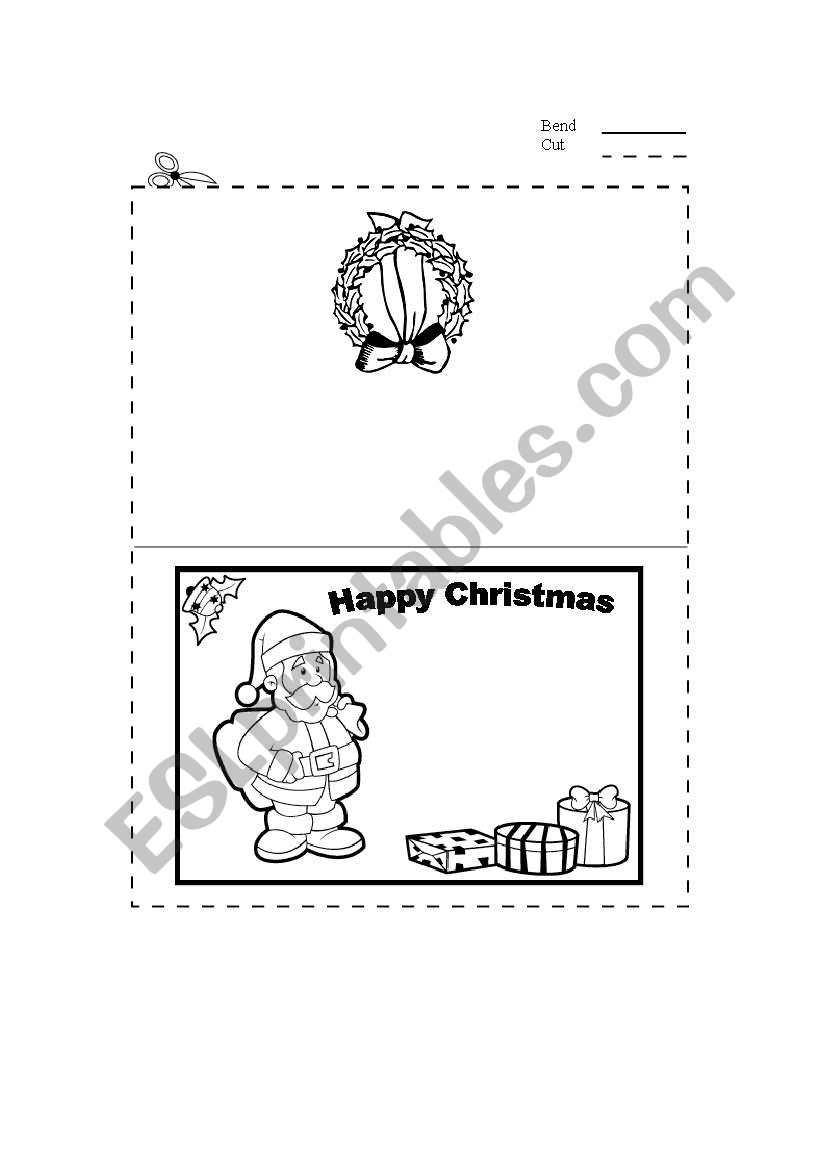 Christmas Card - Santa Claus worksheet