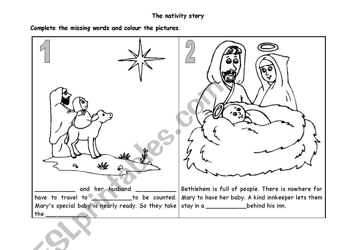 The nativity story worksheet