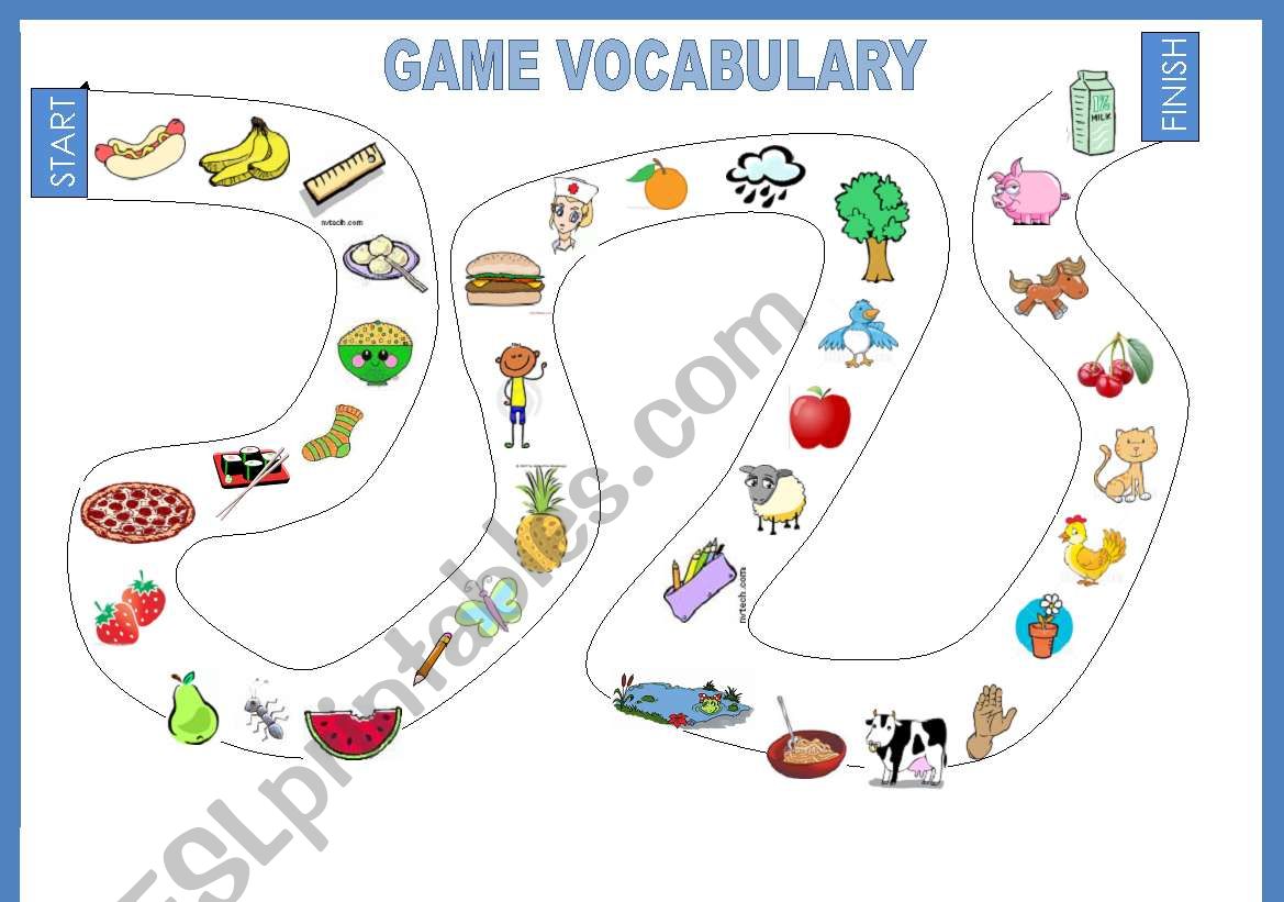 Game vocabulary worksheet