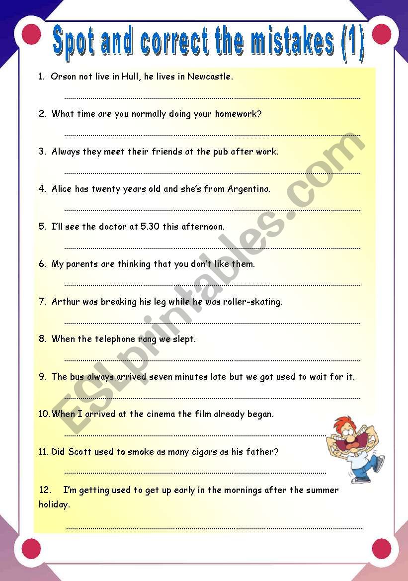 Basic Mistakes (1) worksheet