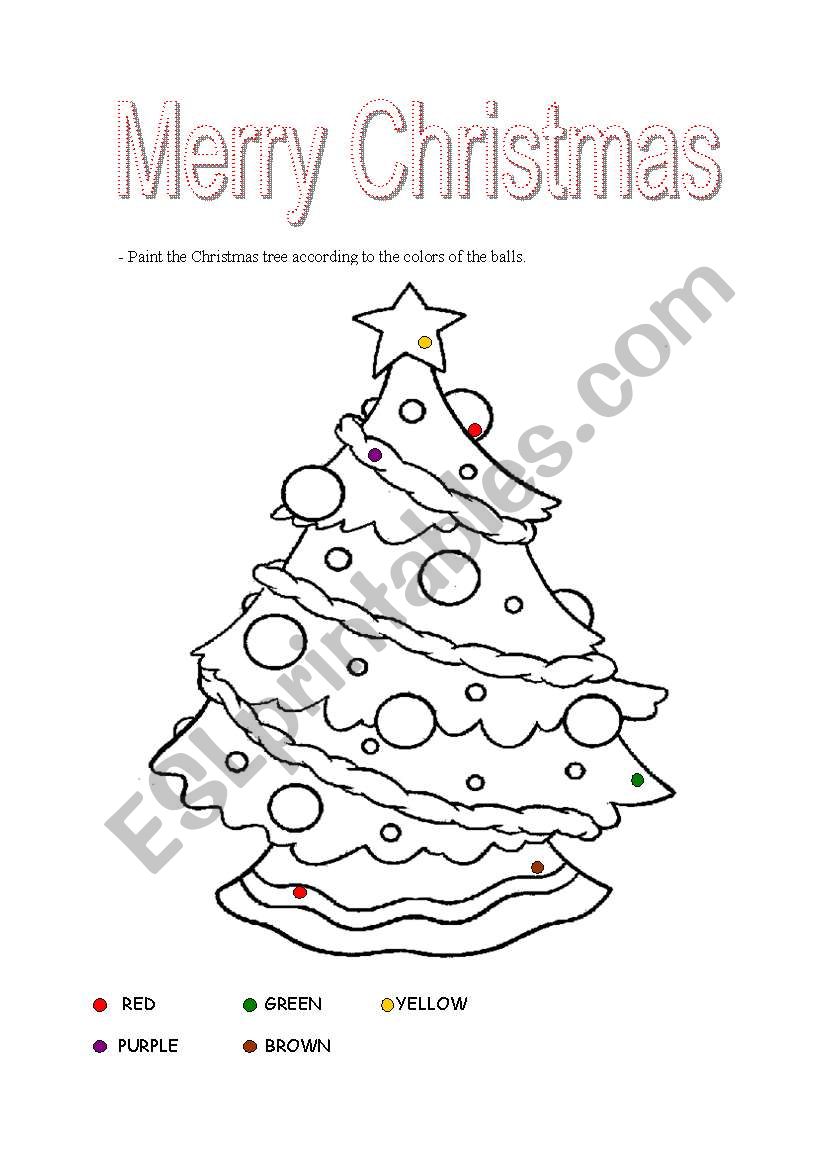 CHRISTMAS TREE worksheet