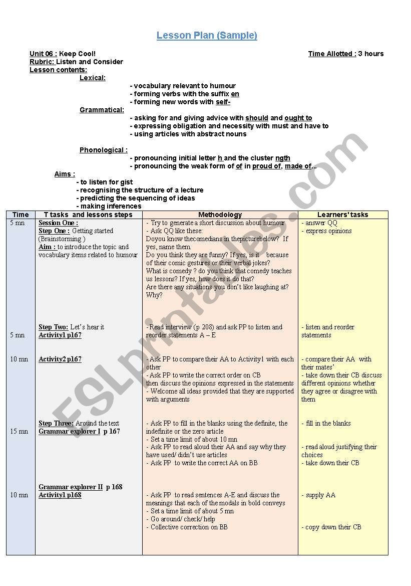 Keep Cool worksheet