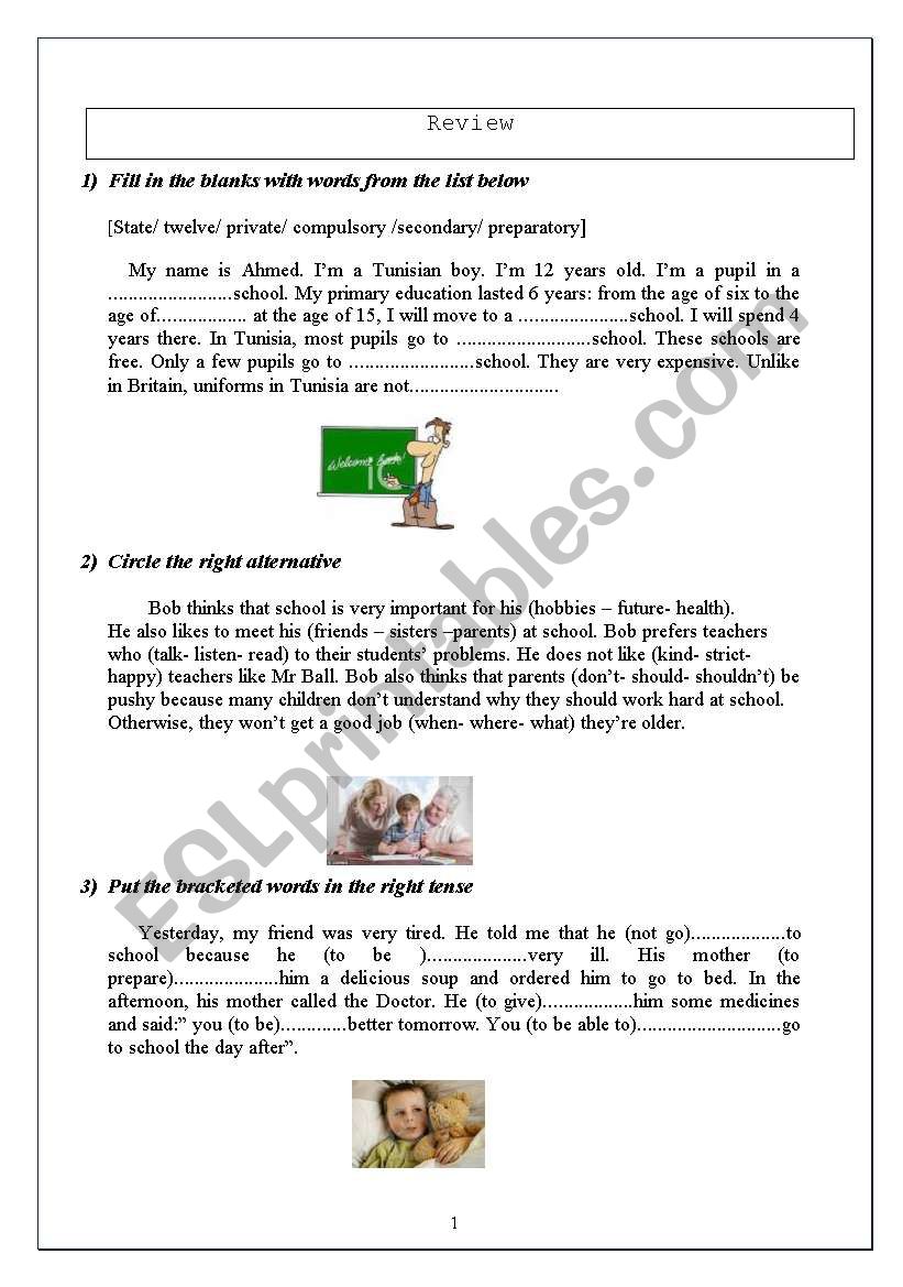 Review worksheet