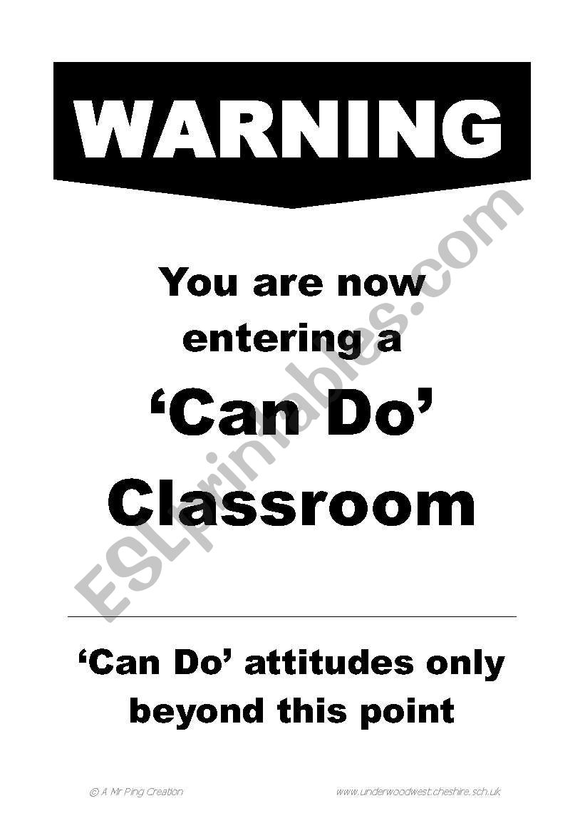 Positive Behaviour Poster (print onto yellow)