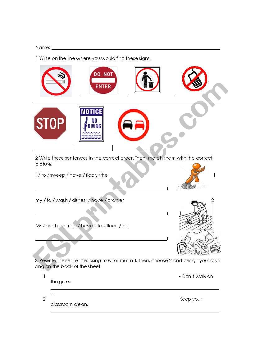 EXAM THIRD GRADE worksheet