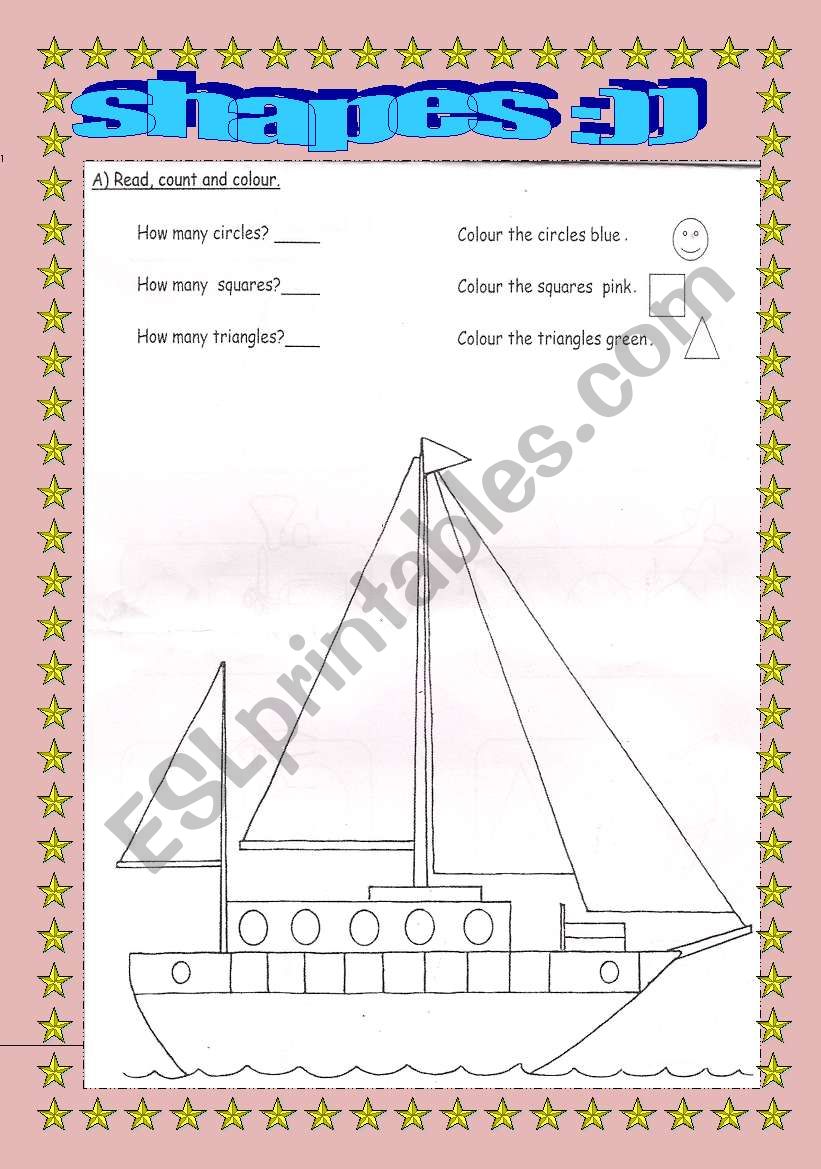 shapes &colours worksheet