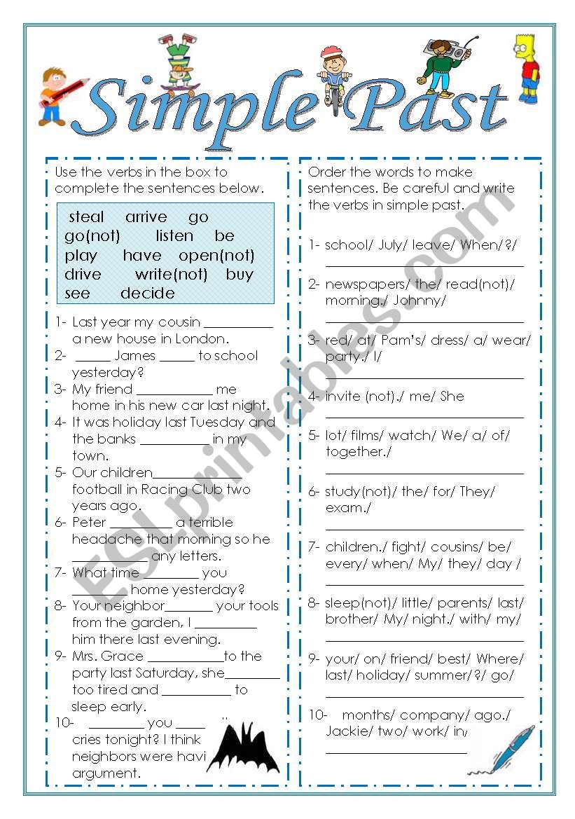 Simple Past worksheet