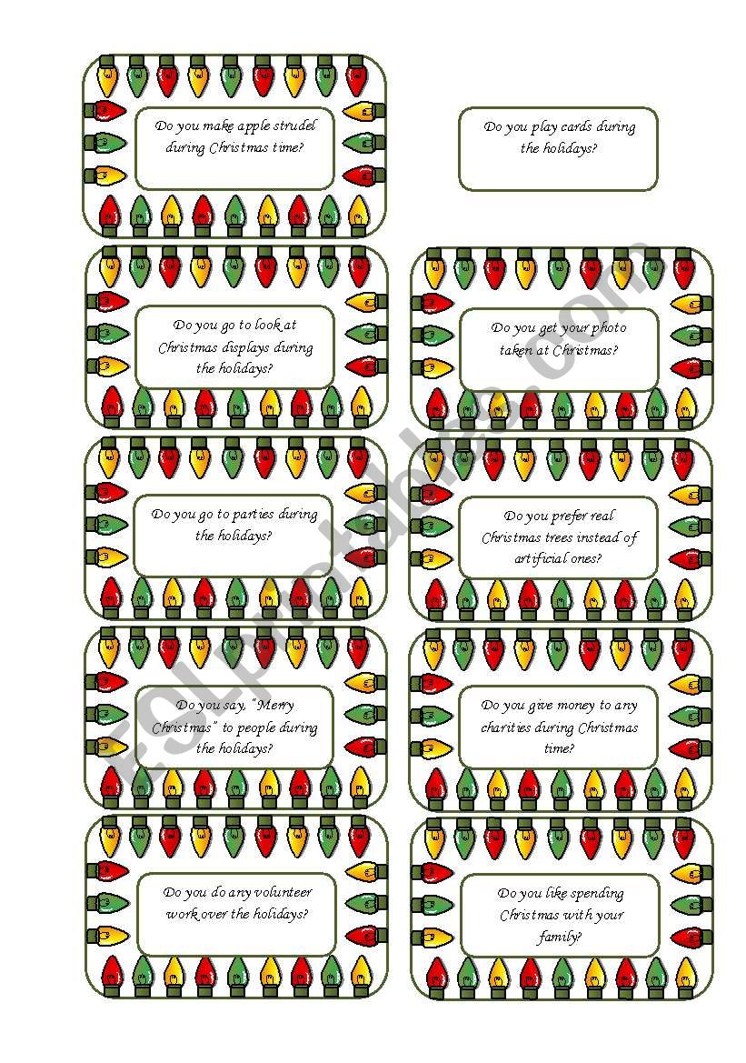 Christmas Conversation Cards 4 of  5