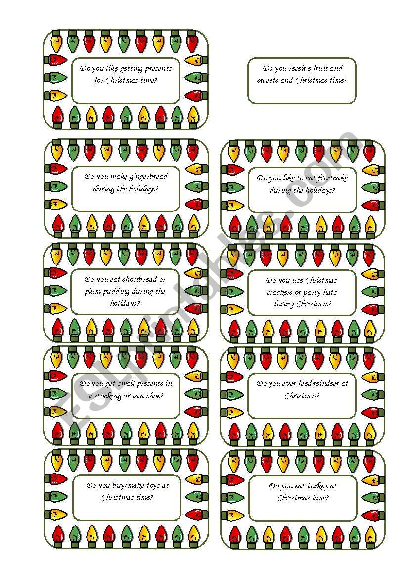 Christmas Conversation Cards 5 of  5