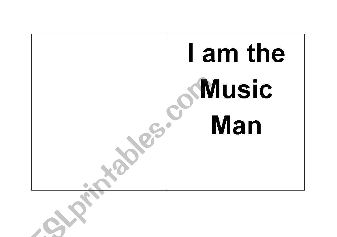 I am the Music man Songbook worksheet