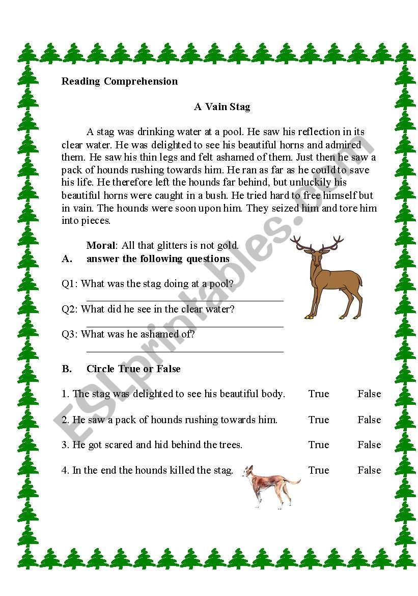 The Vain Satg worksheet