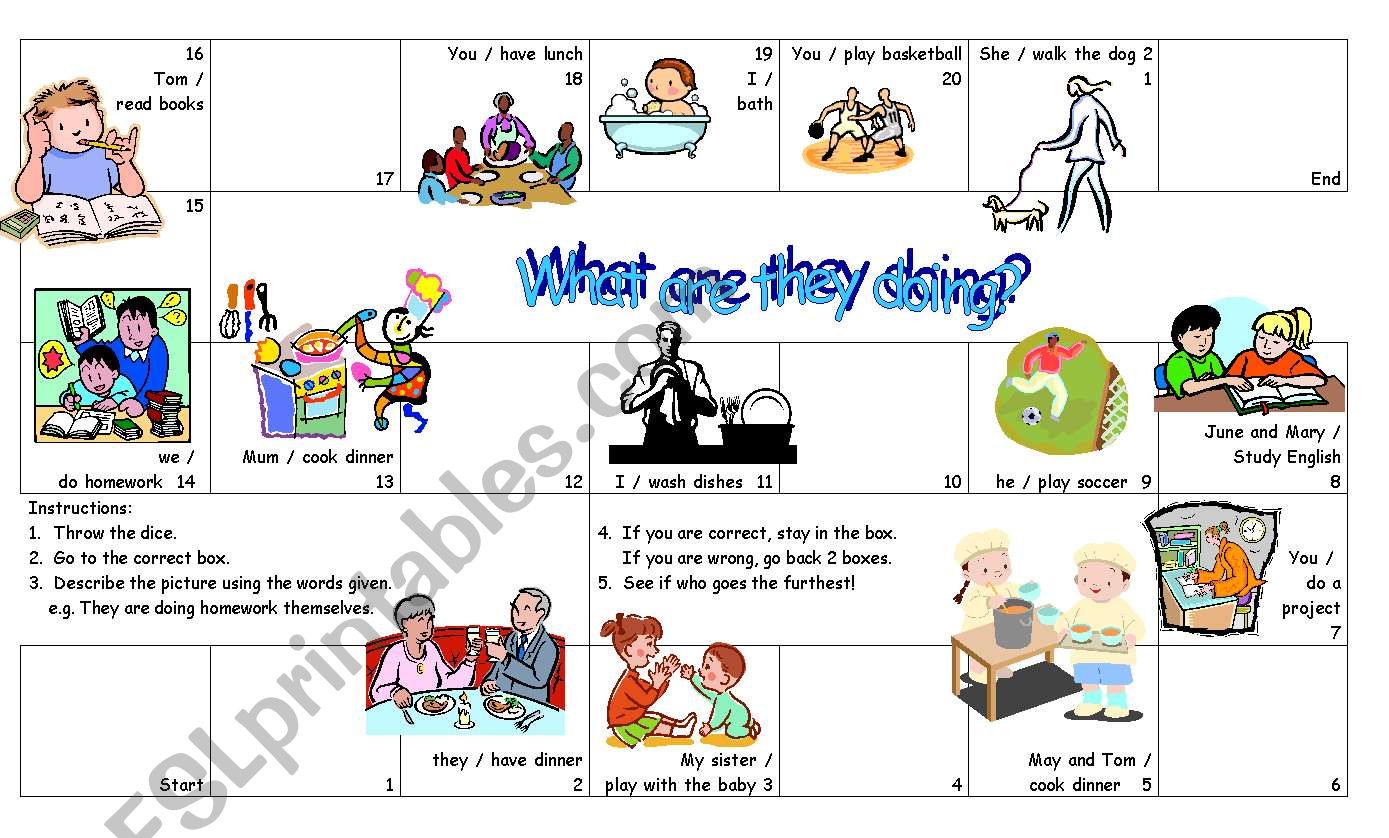 Reflexive Pronouns - Board Game