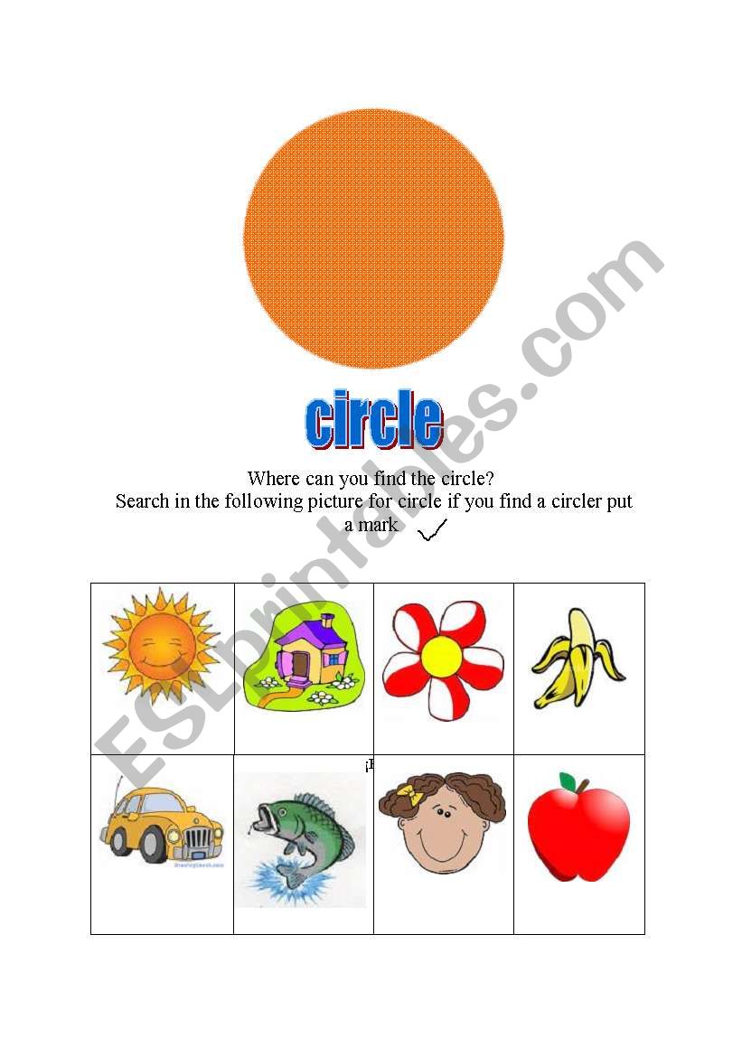 find the cicle worksheet