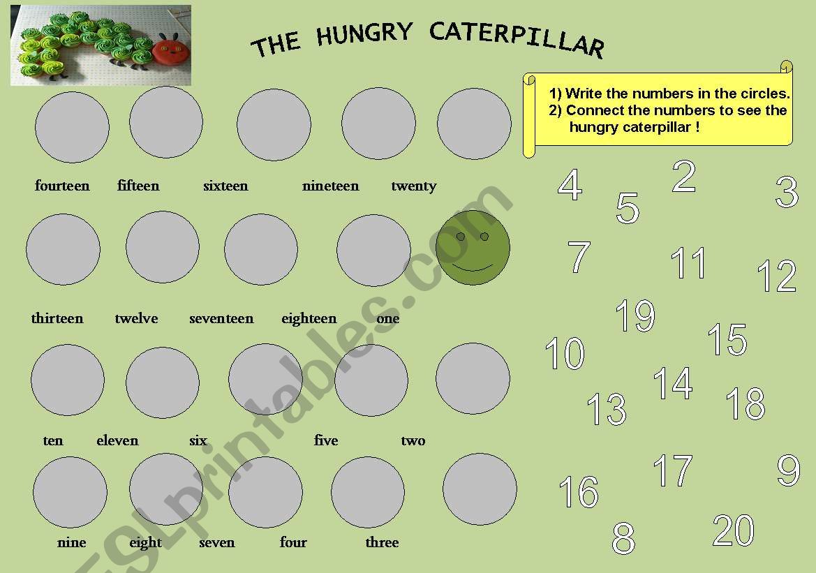 Count from 1 to 20 with THE HUNGRY CATERPILLAR!!