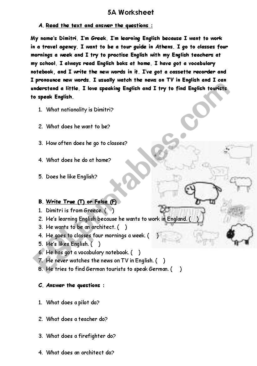 worksheet -4 pages worksheet