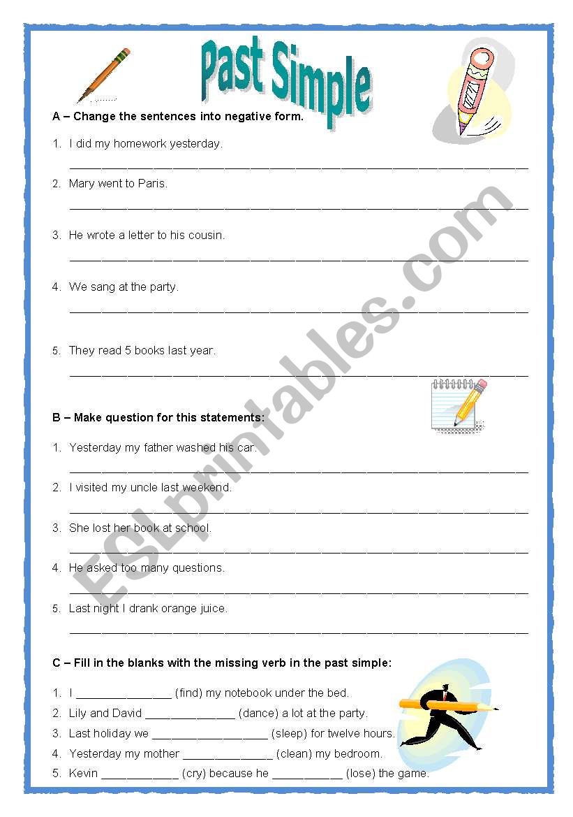 Past Simple exercises. worksheet