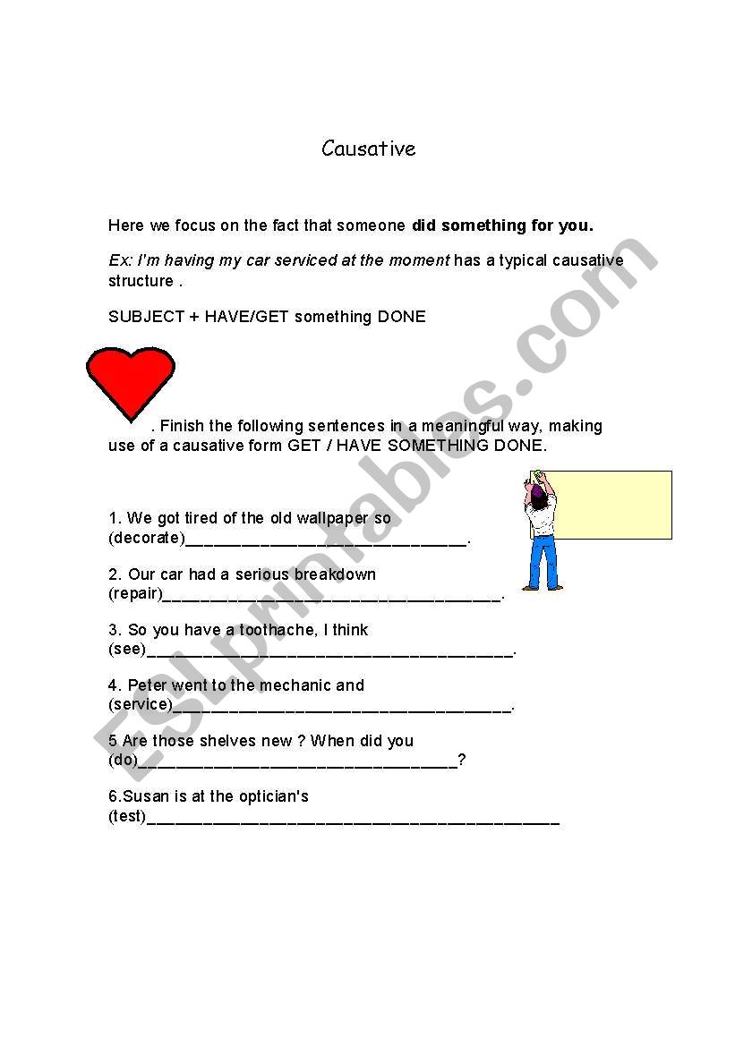 causative worksheet