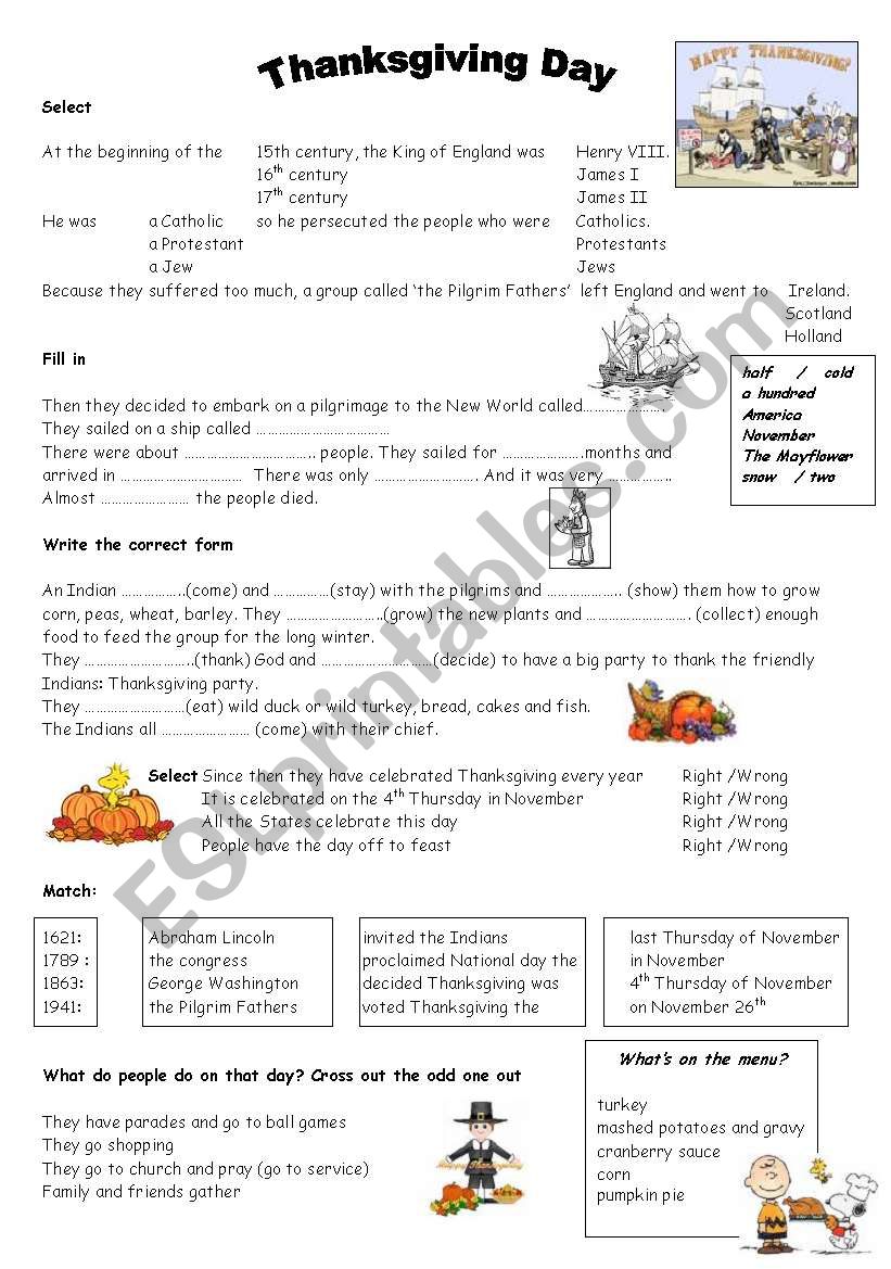 THANKSGIVING: history and traditions