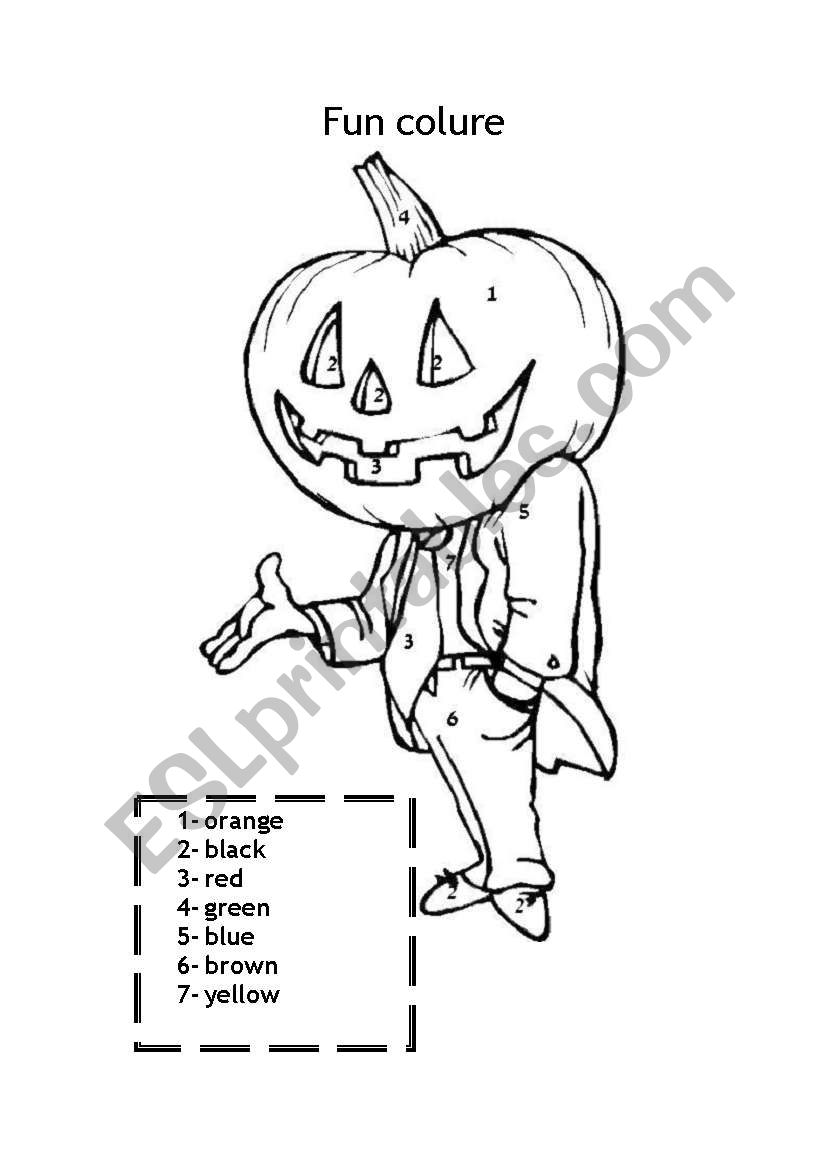 Halloween pumpkin coloring sheet