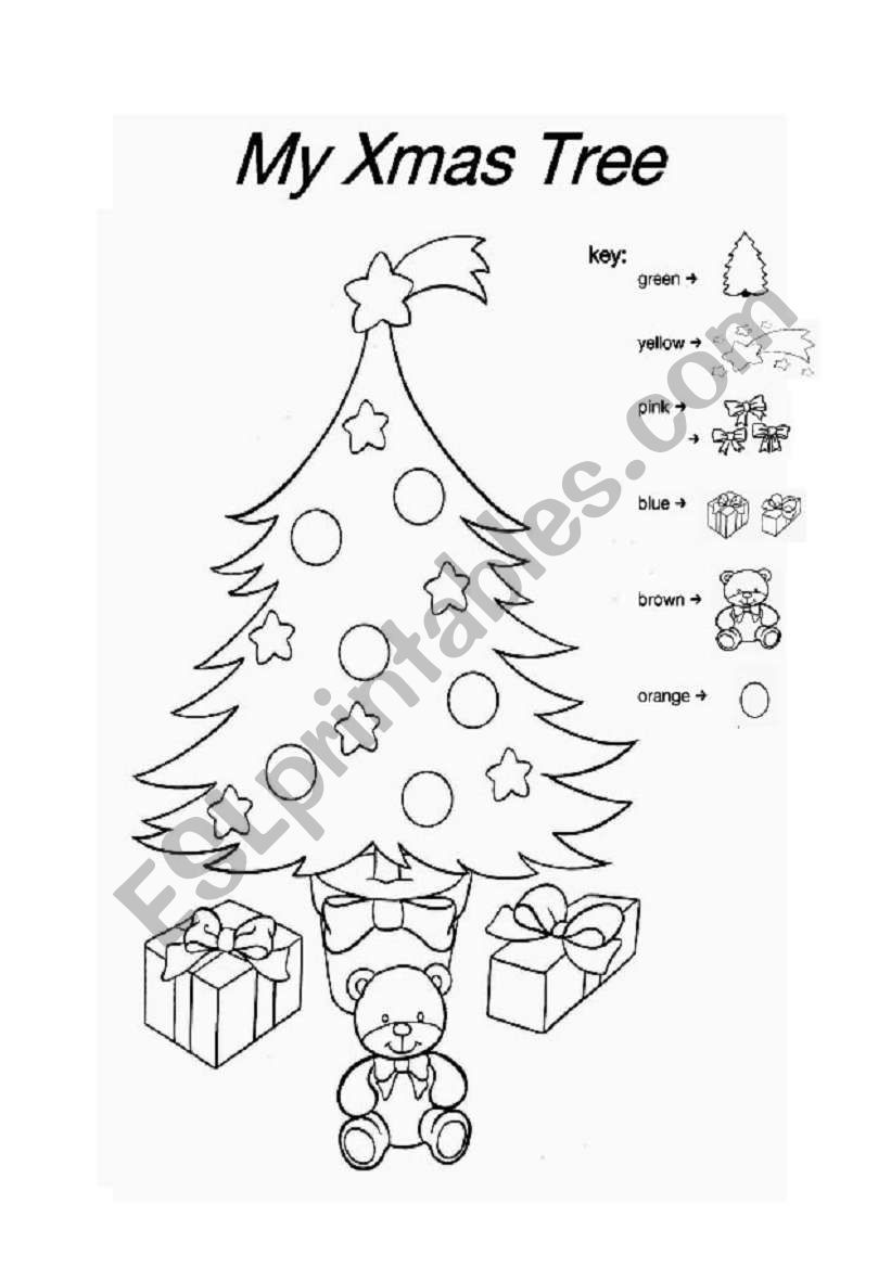 my xmas tree worksheet