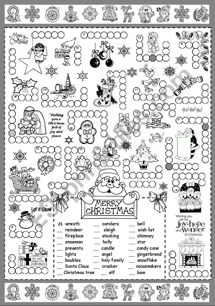Christmas puzzle - ESL worksheet by silvanija