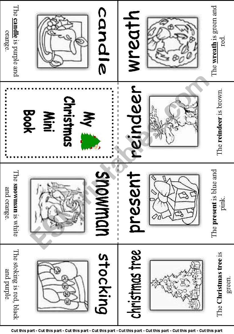 Christmas Mini Book worksheet