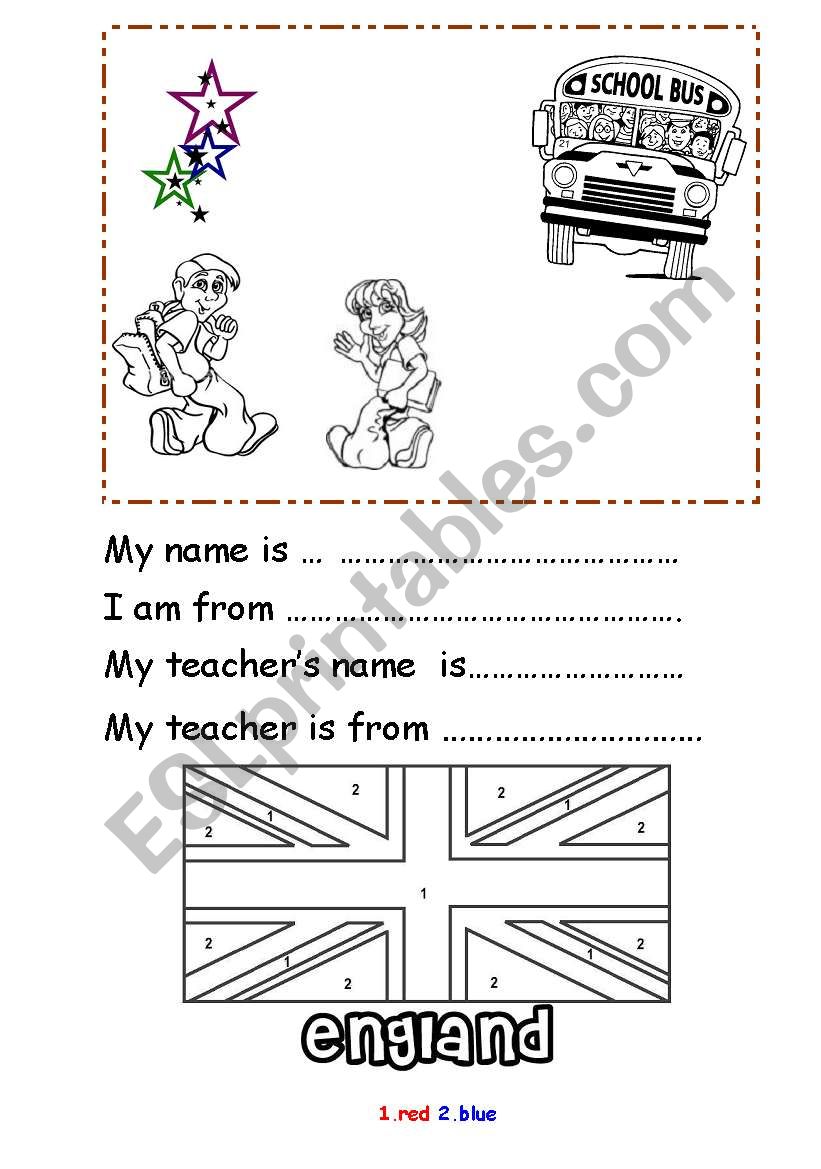 MY NAME IS ...MY TEACHER´S NAME IS ...I AM FROM ...MY TEACHER IS FROM... MY NAME IS ...MY TEACHER´S NAME IS ...I AM FROM ...MY TEACHER IS FROM...