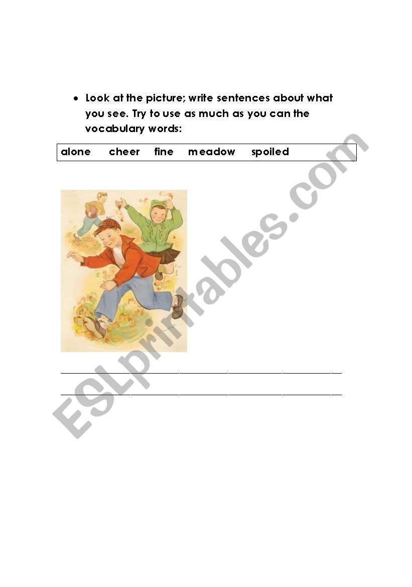 Vocabulary Activity worksheet