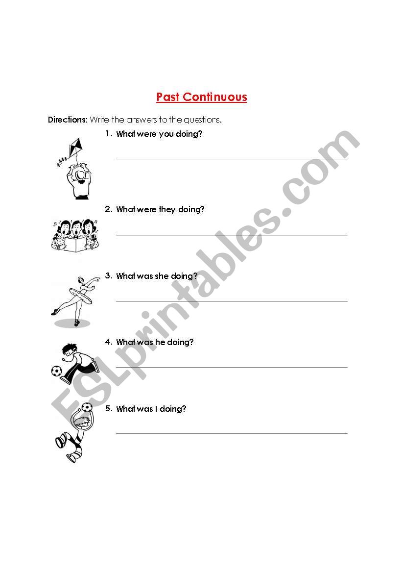 past continuous worksheet