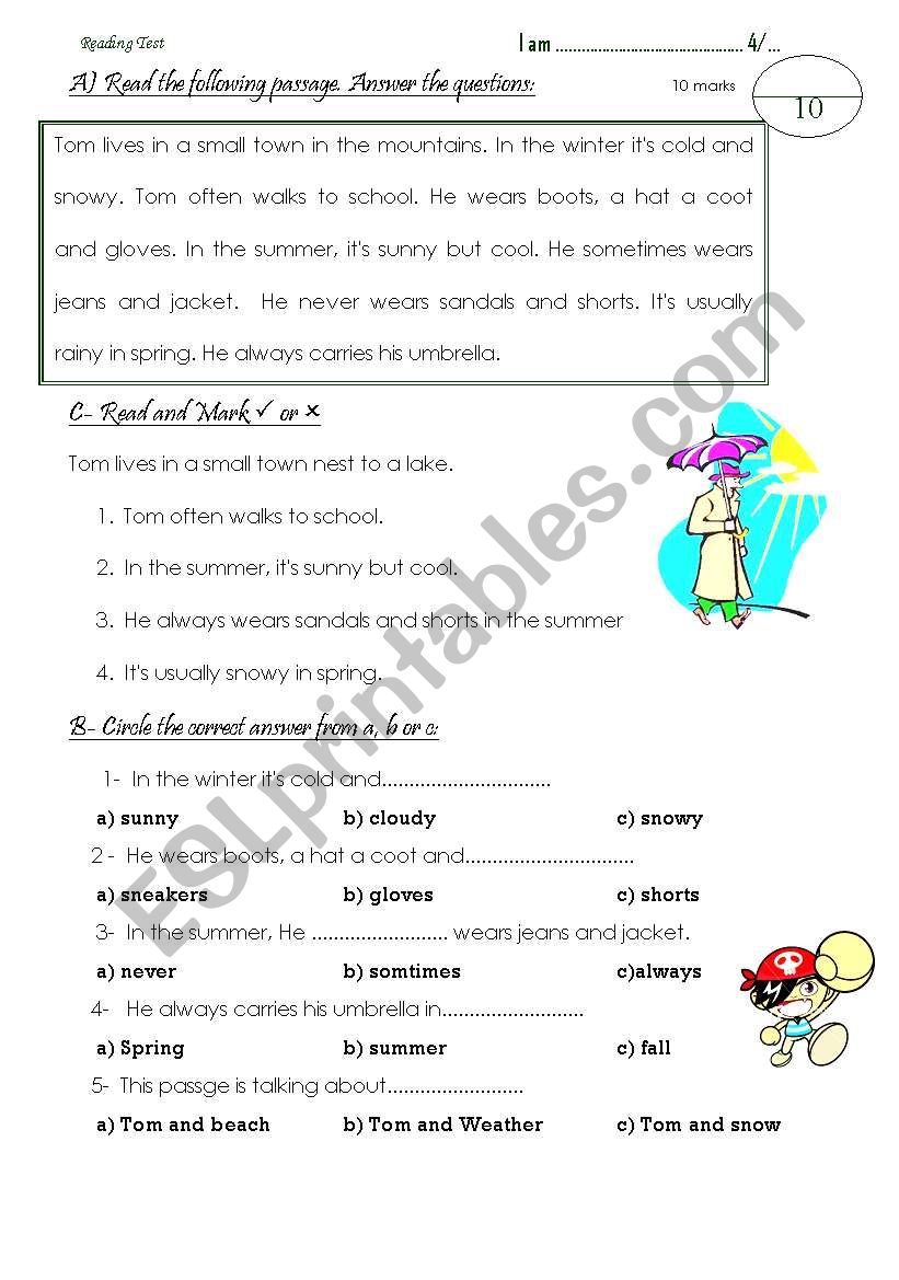 weather worksheet